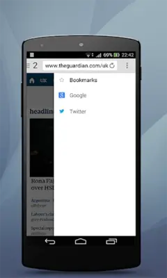 Web Browser android App screenshot 1