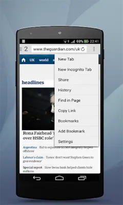 Web Browser android App screenshot 3